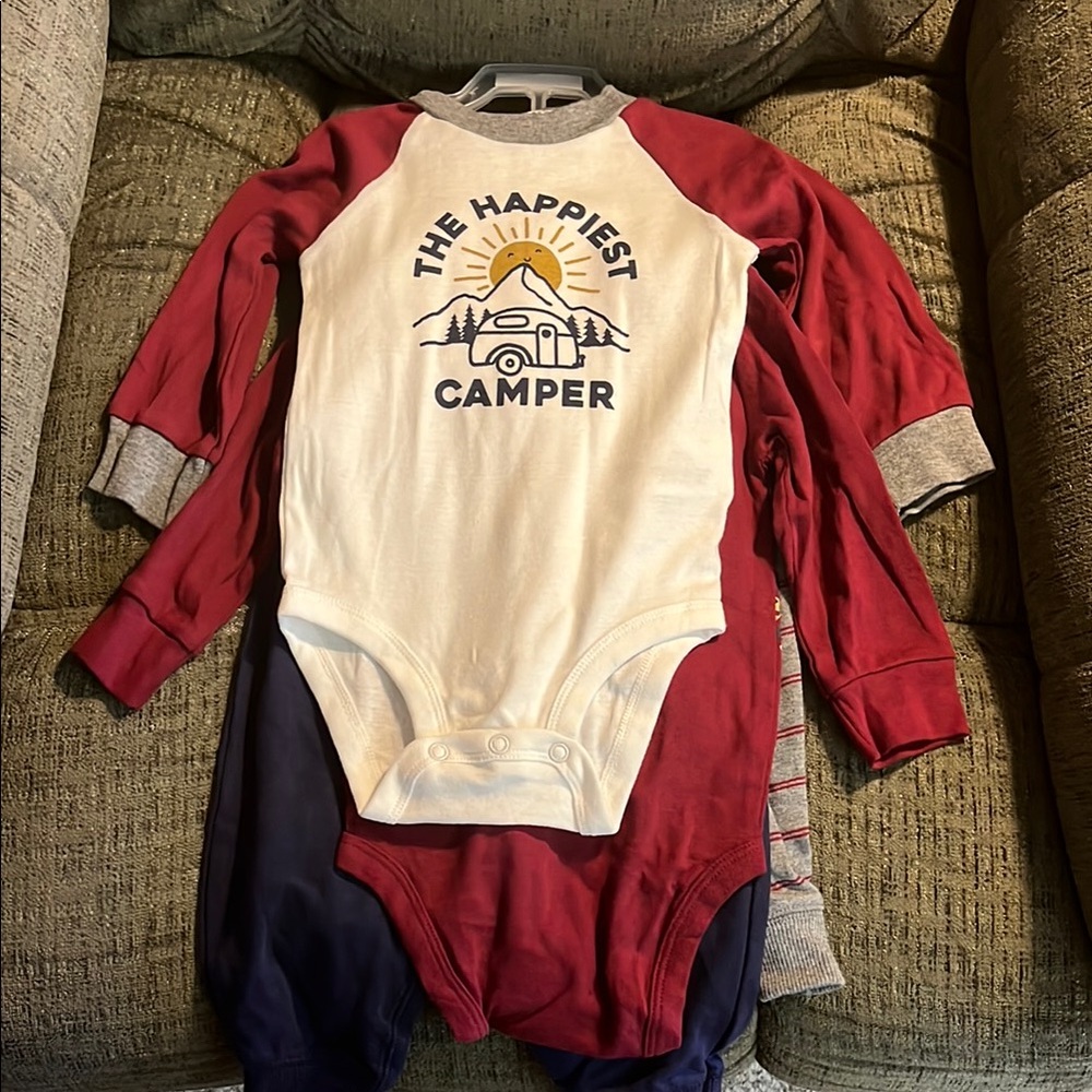 Carter's Burgundy Baby Outfit